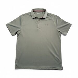Under Armour Men's Golf shirt in Subtle Green Pin stripes